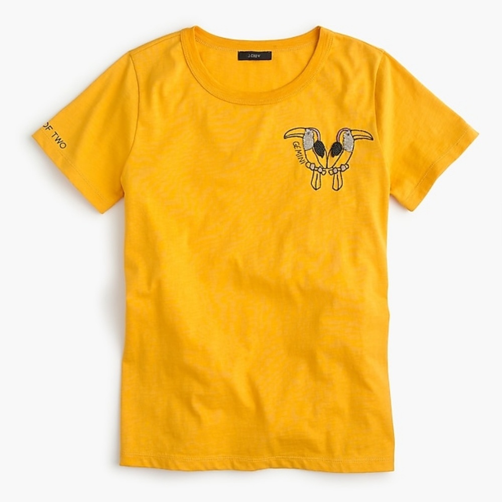 J Crew beaded Gemini Tee